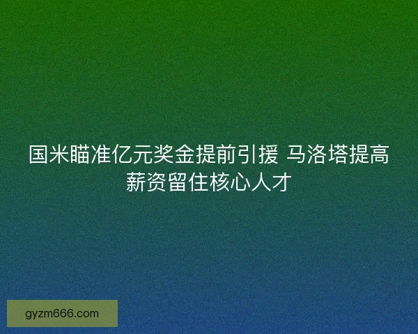 国米瞄准亿元奖金提前引援 马洛塔提高薪资留住核心人才